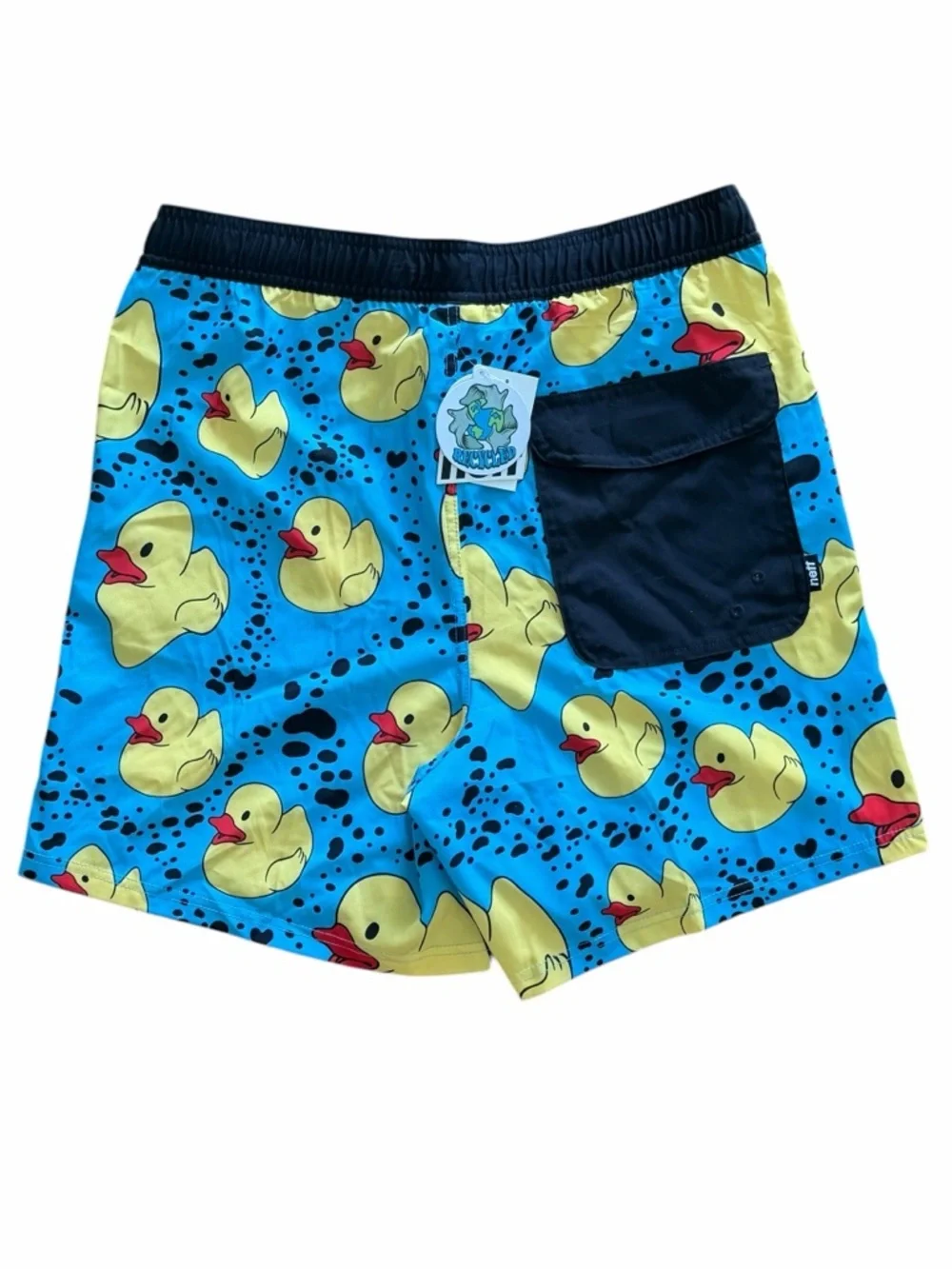 NWT NEFF Ducky Life Swim Trunks Men’s Graphic Print Board Shorts Size L